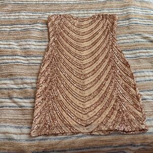 Sequin Strapless Dress